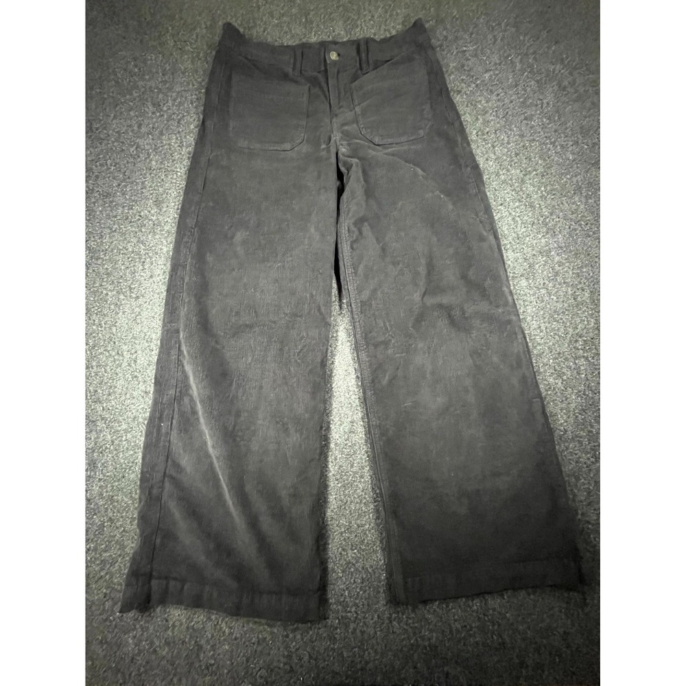 American Eagle Outfitters Corduroy Pants Women's 4 Black Cotton Stretch Casual